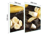 TMK Staklena zaštita za štednjak ili ploču za kuhanje 70x52, banana