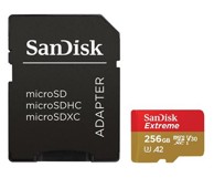 SANDISK Memorijska kartica Extreme microSDXC 256 GB SDSQXAV-256G-GN6MA class 10 V30 UHS-I U3 + SD adapter