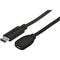 MANHATTAN USB 2.0 kabel Micro USB-B na USB-C 0,15 m, crni