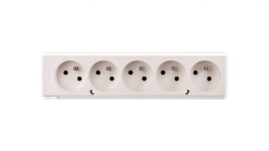 JO! Prijenosna utičnica s pet izvoda 16A 2P+Z 250V GN-570, bijela