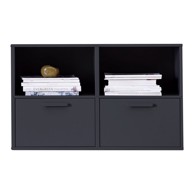 HAMMEL FURNITURE Crna zidna komoda s, 2 vrata 