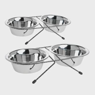 ANIONE Posude na stalku metalne, 0.7 L