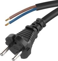 EMOS Priključni kabel S03350 guma 2×1,5 mm crni 5 m