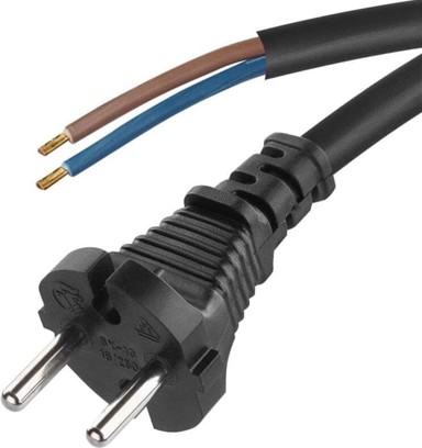 EMOS Priključni kabel S03350 guma 2×1,5 mm crni 5 m