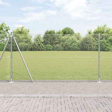 Zavarena ogradna mreža sa 7 stupova, 1.2x10 m, pocinčani čelik  