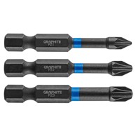 GRAPHITE Udarni bitovi PZ1/PZ2/PZ3, 50 mm, 3 kom.