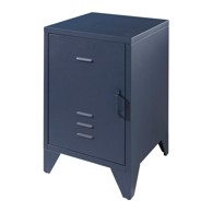 VIPACK Plavi metalni dječji noćni ormarić BRONXX 