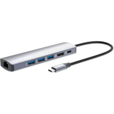MANHATTAN Docking stanica 153959 USB 3.2 Gen 1 Type-C, srebrna