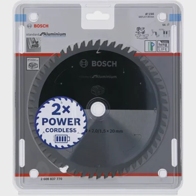 BOSCH List kružne pile Standard for Aluminium 190 mm 56Z (20 mm rupa, za akumulatorske pile)