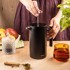 KING HOFF French press 1 l s drvenom drškom, mat crni