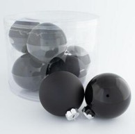 Staklene kuglice set 8 kom, 8 cm, crne