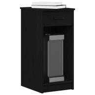 Tower stalak za računalo s ladicom crni 35x45x77 cm