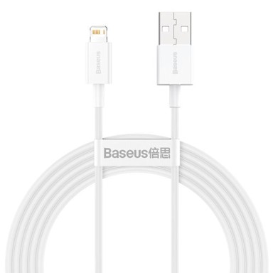 BASEUS USB - Lightning kabel CALYS-C02 2.4A 2m, bijeli