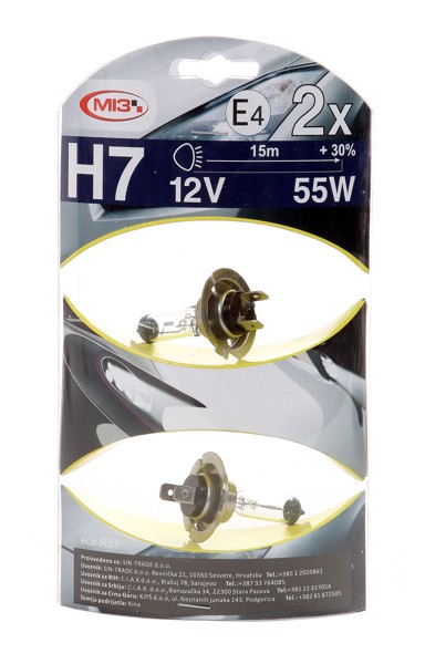 MI3 Žaruljice H7 12V 55W 2/1