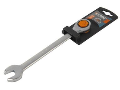 EXTOL PREMIUM Ključ s čegrtaljkom 8816119, 19 mm, 45 zuba, CrV