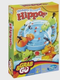 HASBRO Društvena igra Gladni Hippos, putna