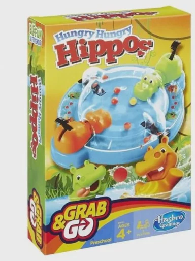 HASBRO Društvena igra Gladni Hippos, putna
