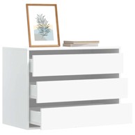 Kutna komoda s ladicama, 80x41x58 cm, konstruirano drvo, bijela