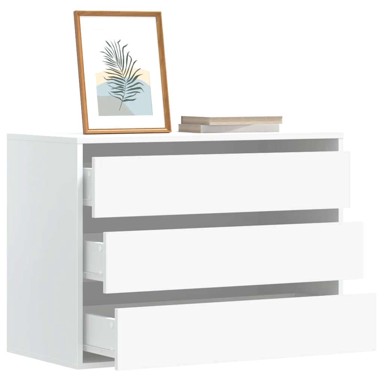 Kutna komoda s ladicama, 80x41x58 cm, konstruirano drvo, bijela