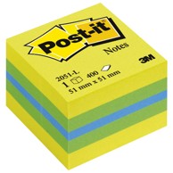 3M Samoljepljiva kocka, Post-it, 51 x 51 mm, 400 listova