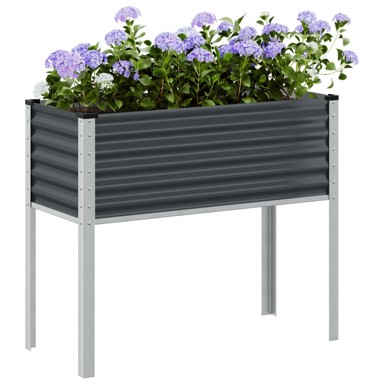 Vrtna sadilica antracit 100x41x90 cm čelična