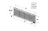 HACO Ventilacijska rešetka za vrata VMD, 500 × 90 mm, 2 kom, bijela
