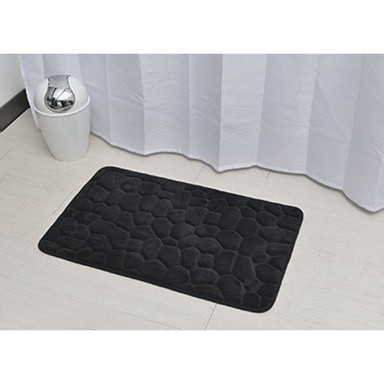 TENDANCE Podloga za kupaonu 50 x 80 cm memorijska pjena, crna pebble