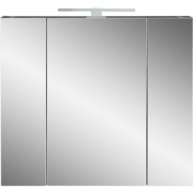 Kupaonski ormarić s ogledalom, 76x71 cm, siva