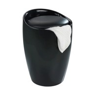 WENKO Crna košarica za rublje i stolica u jednom Candy, 20 l