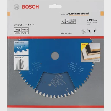 BOSCH List kružne pile Expert for Laminated Panel, 190x2.6 mm, 60 zuba, ATB, za ručne pile