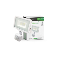 GREEN TECH LED reflektor 10 W 6000 K IP65 sa senzorom crni