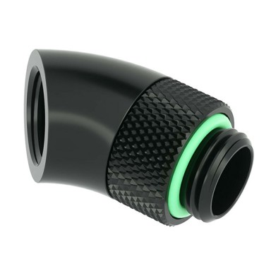 BARROW Adapter 45°, G1/4 inča muški na G1/4 inča ženski, rotirajući, crni, nikal