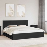 Okvir za krevet 200 x 200 cm, inženjersko drvo, crni