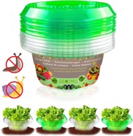 NIKCORP Ogrlice protiv puževa, zaštitni prstenovi za biljke, ekološka barijera za vrt, PET materijal, dvije boje, 12 kom