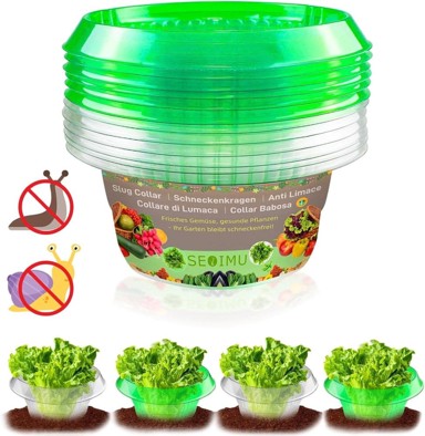 NIKCORP Ogrlice protiv puževa, zaštitni prstenovi za biljke, ekološka barijera za vrt, PET materijal, dvije boje, 12 kom