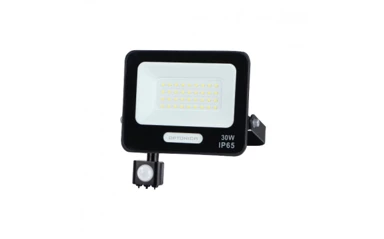 LED SMD reflektor, 30 W, 3000 K, crno tijelo, sa senzorom