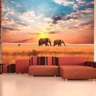 Foto tapeta African savanna elephants 200x154