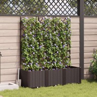 Vrtna tegla s rešetkom 3 kom 120x40x143 cm smeđa