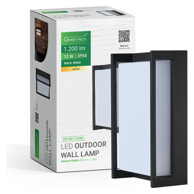 GREEN TECH LED fasadna zidna svjetiljka Mars 12 W 3000 K IP54, crna