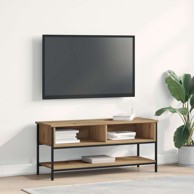 TV ormar, artisan hrast, 100x35x45 cm, konstruirano drvo i čelik