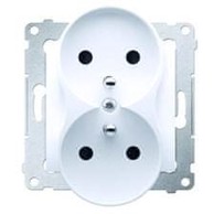 Osnovni modul dvostruke utičnice Z/U 16 A E131AA-KN379, bijela