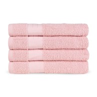 GOOD MORNING Ružičasti pamučni ručnici u setu 4 kom od frotira 50x100 cm