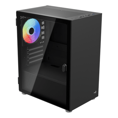 AEROCOOL Kućište CS-111, mini tower, micro ATX, kaljeno staklo, crno