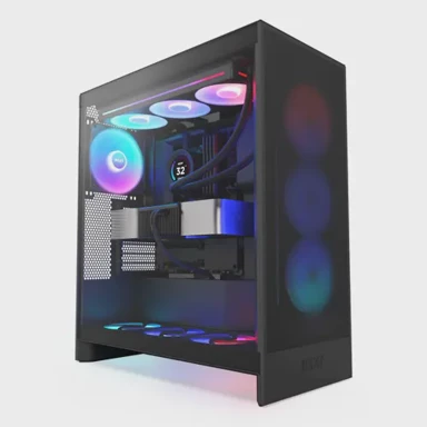 NZXT Kućište H7 Flow RGB, Midi-Tower, s prozorom, crno