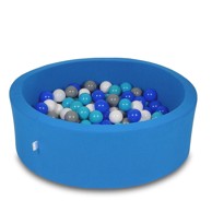 MIMII Suhi bazen 90 x 30 s 200 loptica: tirkizna, plava, bijela, siva, plavi