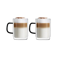 VIALLI DESIGN Set od 2 šalice s dvostrukim stijenkama Carbon, 350 ml