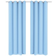 Zavjesa za Zamračivanje s Metalnim Prstenovima 2 kom 135x175 cm Tirkizna