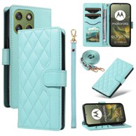 OVERBOARD Preklopna futrola za Motorola Edge 70, romboidna crossbody kožna, zelena