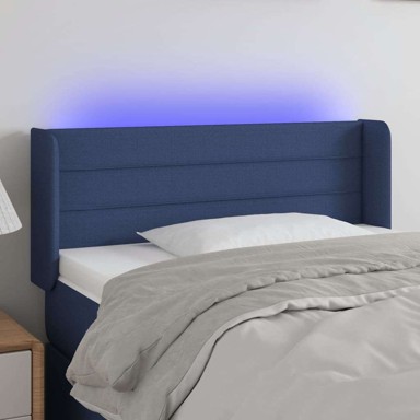 LED uzglavlje 103 x 16 x 78/88 cm, tkanina, plava