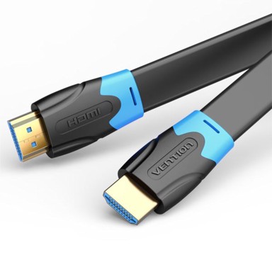 VENTION Flat High Speed HDMI kabel, 3 m, crni